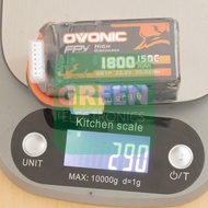 OVONIC PRO 6S 22.2V 1800mAh 150C LiPo Lithium Polymer Li-Po Battery Baterai FPV Drone Quadcoper 1800