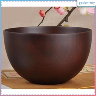 [GedonMY] Natural Wood Round Bowl Handmade Craft Tableware Fruit Rice Bowl Kitchen