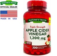 Nature's Truth Apple Cider Vinegar Exp.03/2026 แบบเม็ด ขนาด 1,200 mg จำนวน 200 เม็ด