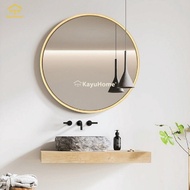 Round Mirror Gold Circle Wall Mirror Vanity Mirror Makeup Mirror Deco Kaca Cermin Bathroom Mirror Ce