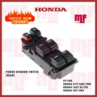 HONDA CITY GM2 TMO 2010-2012 JAZZ GE TFO CRV SWA POWER WINDOW SWITCH (6 BUTTON) (MAIN) (35750-SWA-Z0