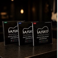 Musiko Strings Stainless Steel (bright tone) 1046, 946, 942 for Electric Guitar (free high E string)