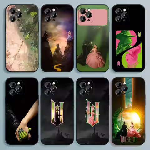 W-Wicked Musical Green Pink Phone Case For iPhone 17,16,15,14,13,12,Pro,Max,Plus,E,SE4,Air,Mini Blac