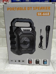 PORTABLE SPEAKER BLUETOOTH BT WIRELESS + MIC SK-668 SK 668