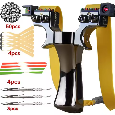 Laser Slingshot For Shooting Professional Slingshot With Level Hunting Catapult Tools For Practice A