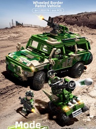 Modern US Military M1A2 Field Tank F-16 Fighter Jet Assembly Model Birthday Gift Toy Building Blocks