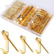184 Pieces Picture Hanging Kit, 20lb, 30lb, And 50lb Picture Hangers, Metal Picture Hanging Hooks Wi