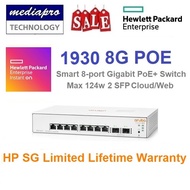 HP / HPE 1930 8G PoE  Aruba Instant On Smart 8-port PoE+ 124w Gigabit Switch 2 SFP ( JL681A 1930 8G 