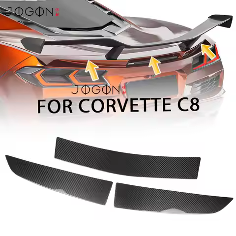 Dry Carbon Fiber Car Rear Tail Trunk Strips Lift Gate Garnish Protection For Chevrolet Corvette C8 Z