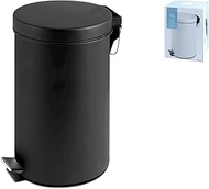 Home Black Metal Pedal Bin 12 Litre