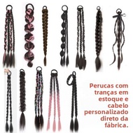 Wig Braids Factory Wholesale Twist Long Braids Boxing Braids Fish Bone Braids Double Ponytail Dirty 