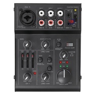 5-Channel Compact Audio Mixer Sound Mixing Console USB Audio Interface 2-Band EQ Built-in Echoing Effect for DJ Recording Live Broadcast [ppday]