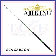Ajiking Seagame SW Joran Pancing Bottom | fiberglass Solid | 5'6-6'6kaki | Air Masin Big Game Laut| 