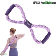 NG1ZX 8-Line Puller, Multi-functional Elastic Band Yoga Tensioner, Portable Silicone Rope 10/15/20 P