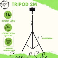 2 METER TRIPOD TRIPOD hp CAMERA/Ring LIGHT TRIPOD 2M + REMOTE BLUTOOTH TRIPOD STRONG AND STURDY MATE