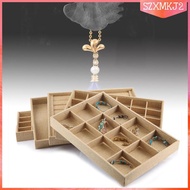 [szxmkj2] Jewelry Rings Display Tray Holder Box Showcase Tray Holds 42 Rings Organizer Storage Tray 