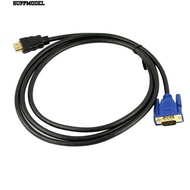 Suppmodel 6Ft 1.8M VGA HDMI Gold Male To VGA HD-15 Male Cable 1080P HDMI-VGA M/M Wire