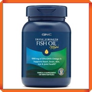 GNC - 3倍超級魚油 120粒迷你膠囊裝 心腦血管關節健康 平行進口 (參考效期:10/2026*)