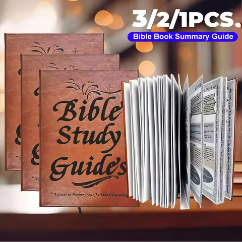 1/2/3PCS Bible Study Guide Bible Book Summary Guide with Scripture Note Prayer Reflections 66 Pages 