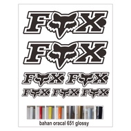 Fox/ sticker, fox racing cutting sticker, motorcycle sticker, racing sticker
