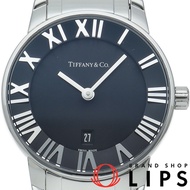 Tiffany & Co.) Atlas Dome 腕錶 Z1830.11.10A10A00A 不鏽鋼女士腕錶，黑色，拋光，成色極佳 [二手]