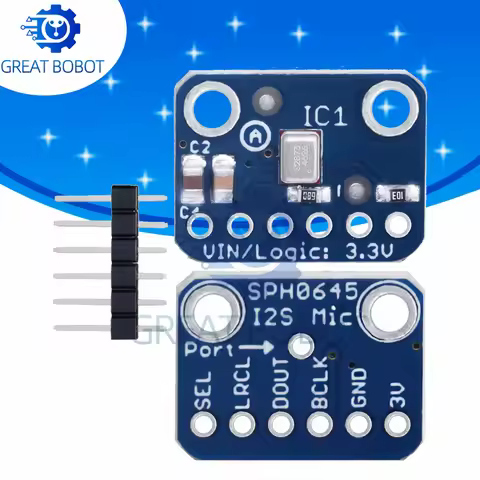 1~10PCS "SPH0645LM4H I2S MEMS Microphone Breakout (1.6V-3.6V) - Compatible with Arduino & Raspberry 