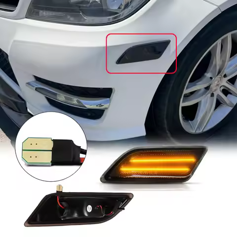 Front Fender LED Side Marker Light for Mercedes Benz C-Class W204 C250 C300 C350 C63 AMG 2012-2014 A