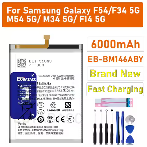 2026 Years EB-BM146ABY Battery For Samsung Galaxy SM-M146B/DS/DSN M14 5G M34 5G Replacement Battery