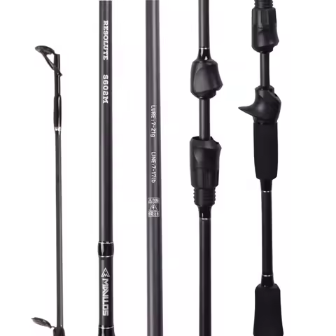 Mavllos Resolute Line 7-17lb Bass Fishing Casting Rod Lure 7-21g 30T Carbon M Tip 1.8M Ligth Trout F