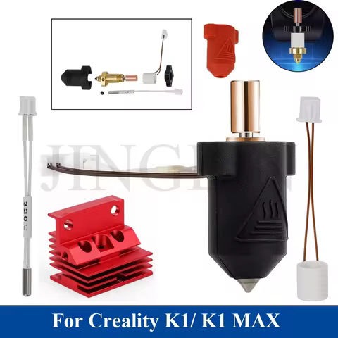 For Creality K1 / K1 Max Hotend Kit Ceramic Heating Block Nozzle 300°C Extruder High Speed For Creal