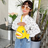 Korean Style Children's Bags New Cute Little Shark Fashion Baby Mini Crossbody Bag Boys Chest Bag Fashion Girl Backpack 0lae