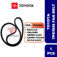 【100% ORIGINAL】TOYOTA Genuine Fan Belt 7PK1935 For Toyota Vellfire/ Camry/ Rav4 - 90916-T2026