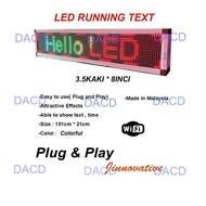 LED Running text tulisan LED jalan colorful signage iklan LED DISPLAY 3.5kaki indoor outdoor