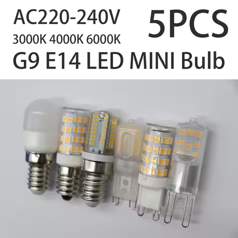 5Pack LED G9 E14 Corn Bulb Lamp 2W 3W 4W mini light 220V 240V Warm Natural light 3000K 4000K 6000K f