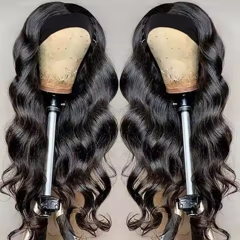 Body Wave Headband Human Hair Wig Machine Made Human Hair Wig Ready To Wear Headband Body Wave Remy 