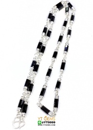 สร้อยคอนิล 4 มม. สร้อยคอเงินแท้ พลอยนิลแท้ 26 นิ้ว YTG-9122