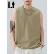 It izzue Summer Thin Breathable Waistcoat Vest Men Youth Loose Casual Sports Sleeveless Short Sleeve