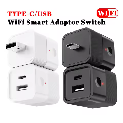 WiFi Mini USB Power Adaptor Charger Plug Voice Control Works with Alexa & Google Home USB/Type C Sma