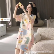 Taiwan Shipment Oke Okay Pajamas Women Summer Korean Version Nightdress Short Sleeve Ladies Homewear