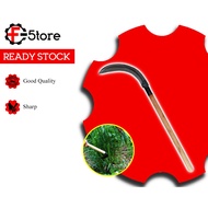 [Ready Stock] Grass or Banana Harvest Sickle With Wooden Handle Heavy Duty Fruit Harvest Sickle / Sa