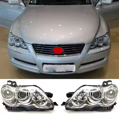 A Pair Car Headlights for Toyota Mark X Mark-X Reiz ZRX112 LED Lens Headlamp Turn Signal 2005 to 200