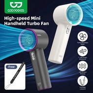 GOOJODOQ Fan 9000mAh Turbofan USB Multifunctional Handheld Fan Portable Electric Strong Wind Power
