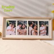 [EruditeCourtS] 8x20 Wood Picture Frame - 8x20 Photo Frame With Mat Display 4Pcs 4x6 Photos, 4x6 Pic