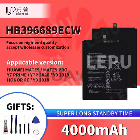 HONOR 8C Replacement Battery HUAWEI MATE9 9 PRO Y7 PRIME Y7P 2020 Y9 2019 Y9 2018 4000mAh Original P
