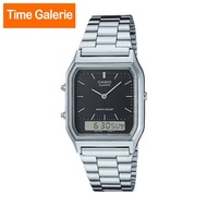 Casio Vintage AQ-230A-1 Silver Stainless Steel Band Men Watch / Women Watch