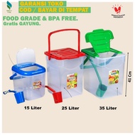 Tempat Es Buah Toples 25 Liter 35 Liter Wadah Es Buah Container Es Buah Gayung Lion Star C99