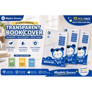 Transparent Book Cover (10pcs) – Waterproof, Durable, Multi-Size (A4/16K/22K)