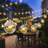 Outdoor String Lights with G40 Bulbs for Patio, Fairy Lights for Garden Parties and Weddings