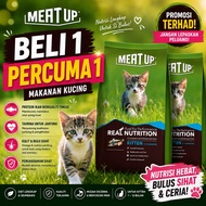 Makanan Kucing | Kitten Cat Food | MEAT UP  | Buy 1 Free 1 | Dry Cat Food | Complete Nutrition