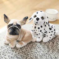 High Quality Simulation Dog Plush Toy Stuffed Pug Bulldog Husky Dalmatian Akita Beagles Lifelike